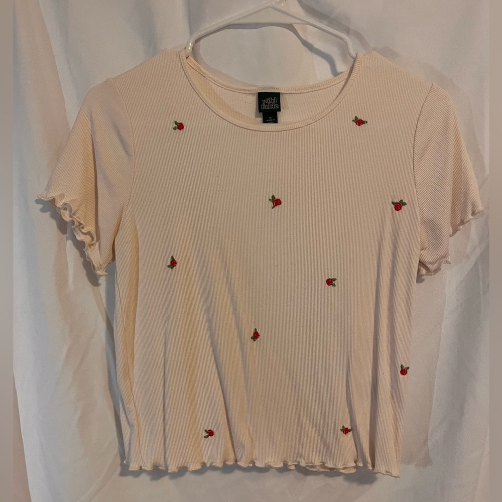 Wild fable rose crop top